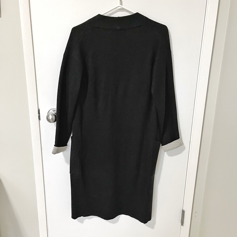 Aritzia Babaton Lance Long Line Wool Blend Cardigan Black / Grey size XXSmall - Picture 11 of 16